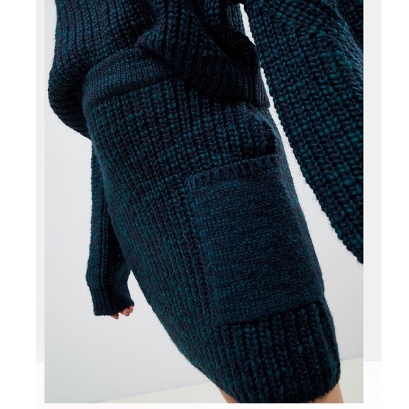 Asos set knit cropped sweater skirt cargo pockets - Picture 5 of 12